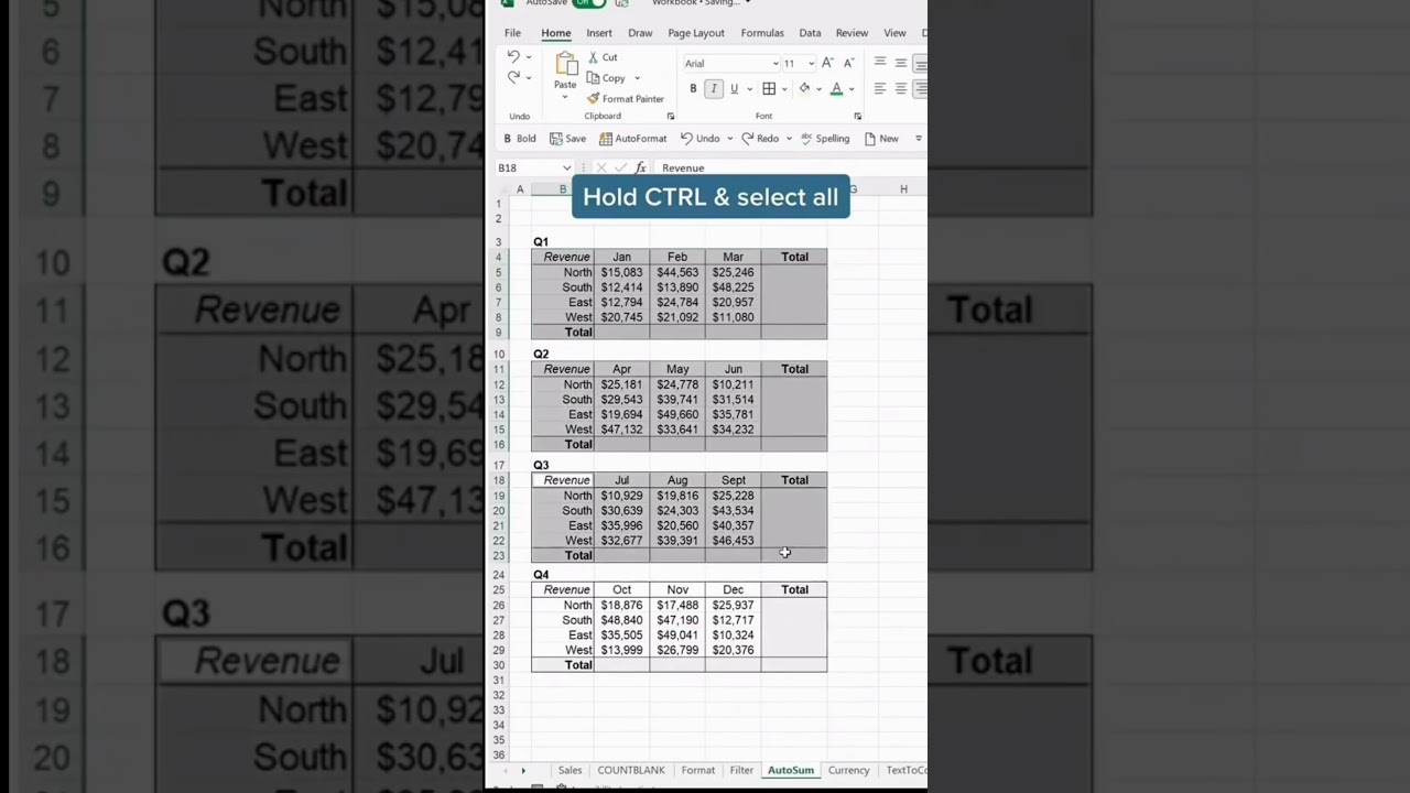Let Excel Do the Math | Automatically Summing Data
