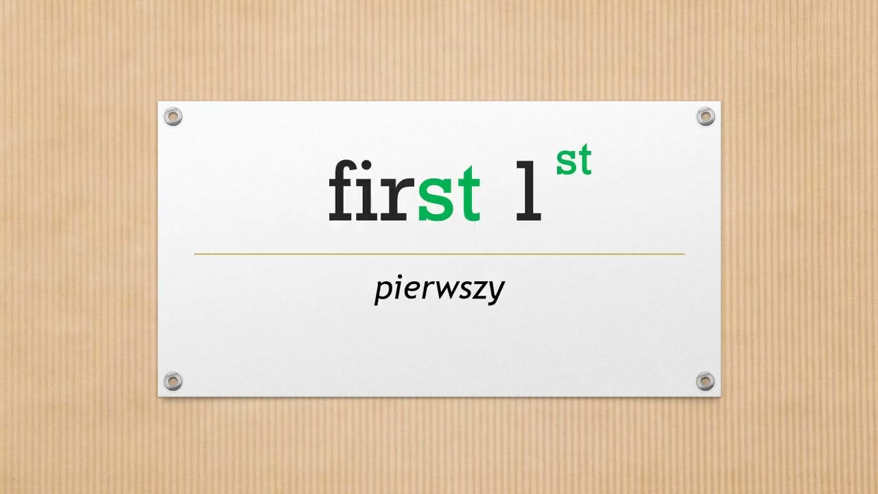 Liczebniki porządkowe po angielsku ordinal numbers