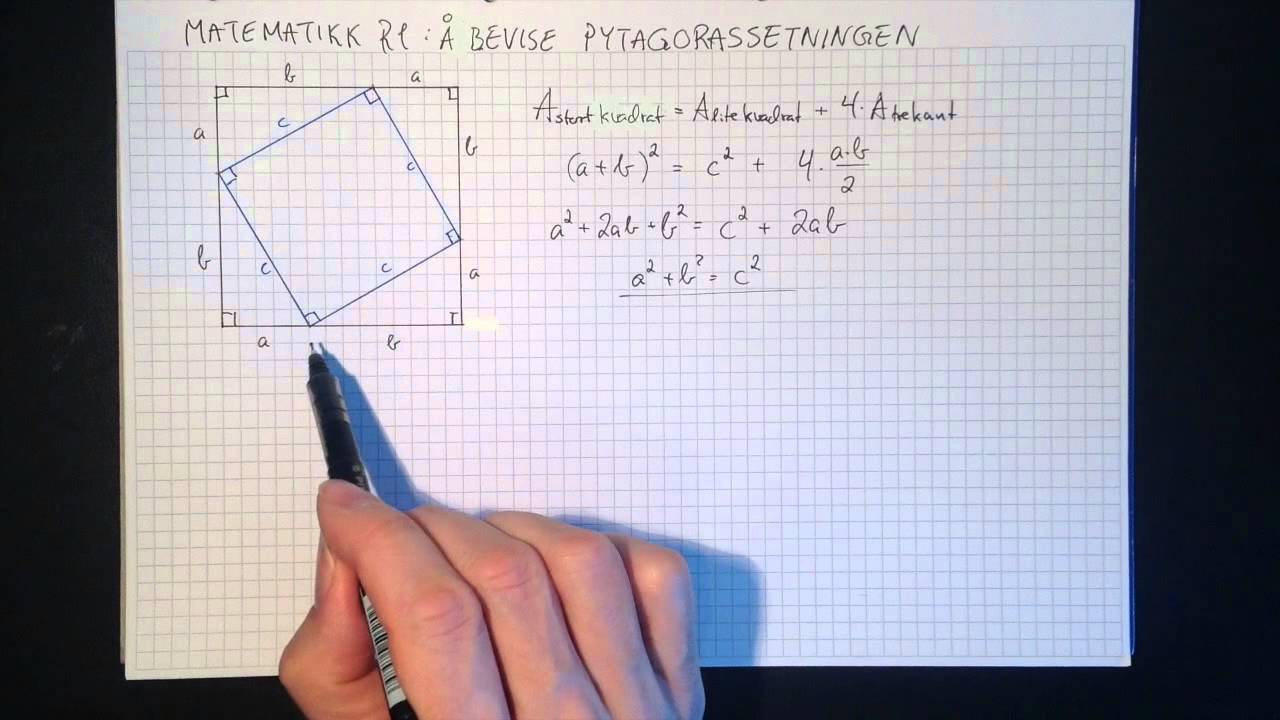 Matematikk R1: Å bevise pytagorassetningen
