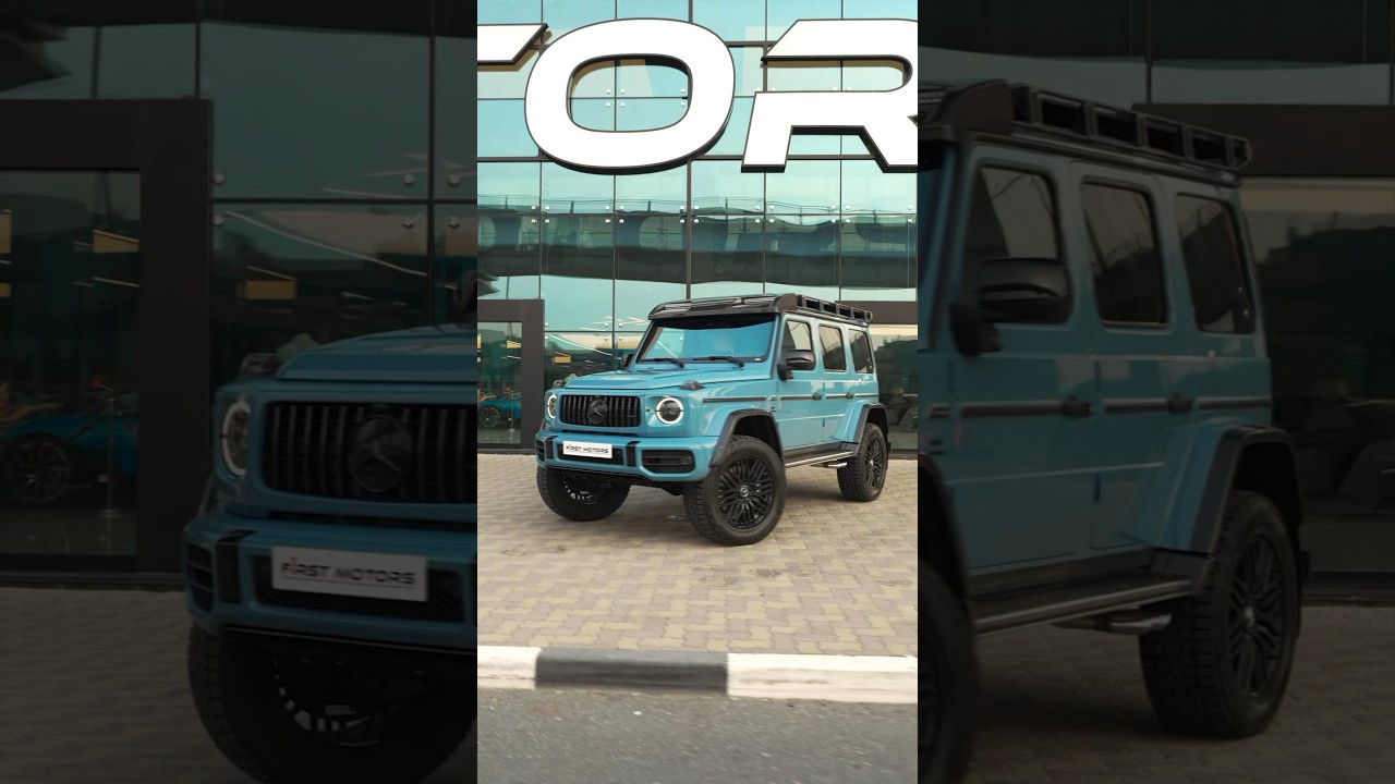 2023 Mercedes AMG G63 4x4 Square in China Blue🔥  #carshowroom #dubai #mercedesamg #g63