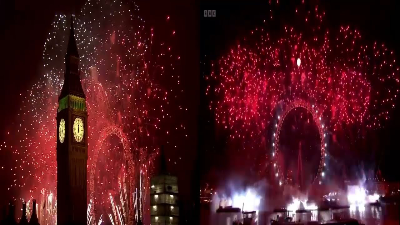 London NYE Fireworks 2014 VS 2024 Full Version