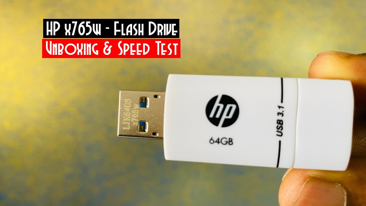 HP X765W 64 GB USB 3.1 Pen Drive (White) - Unboxing and Speed Test