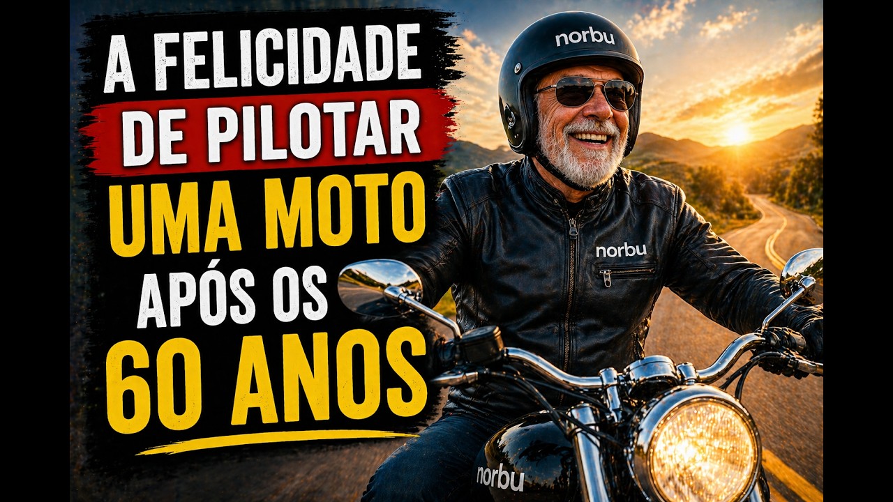A felicidade em pilotar uma moto após os 60 anos!