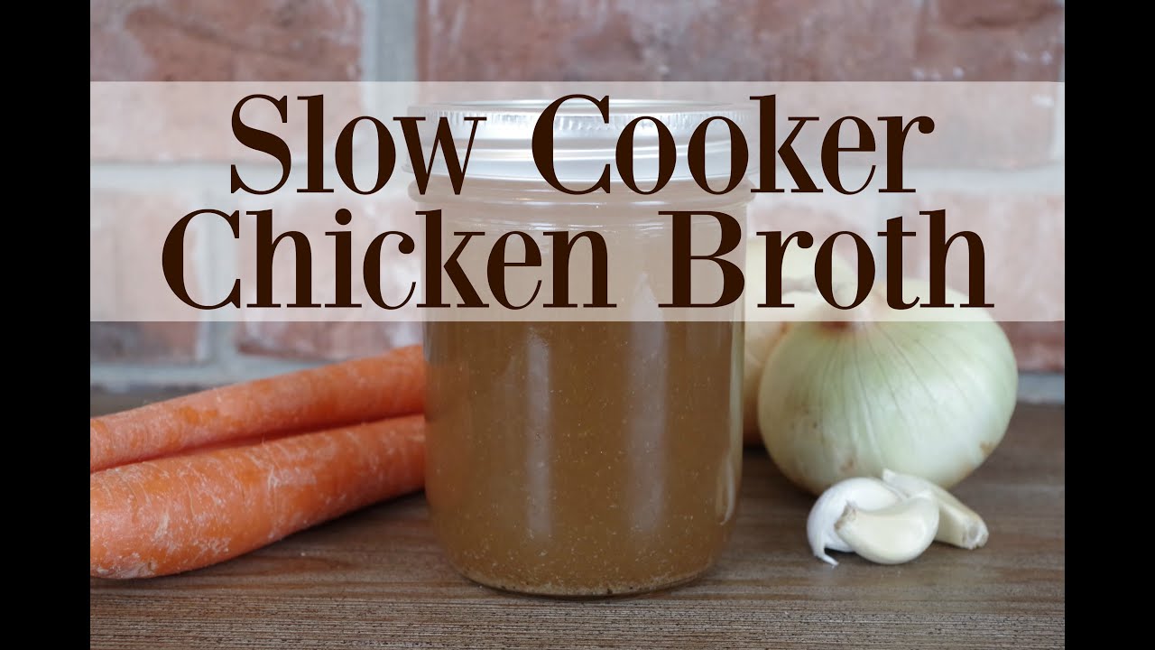Slow Cooker Freezer-Friendly Chicken Broth