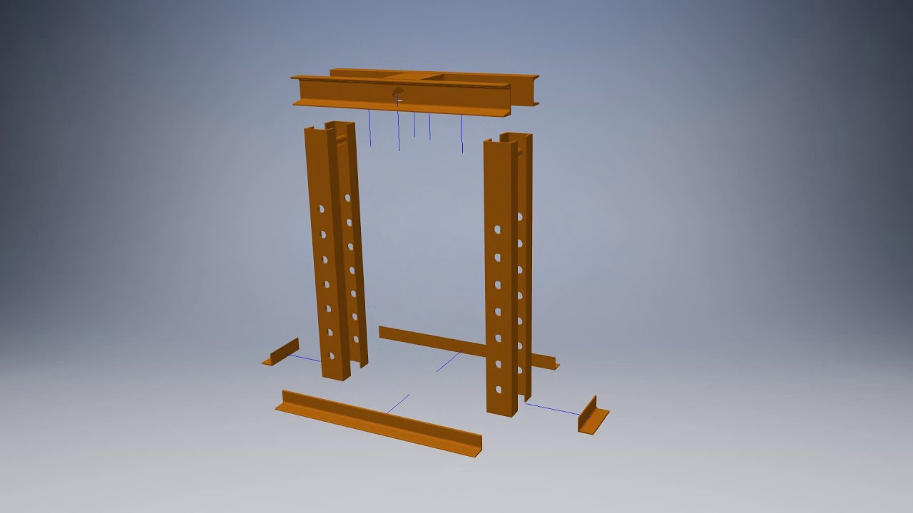 Montaje de estructura - Prensa hidr&aacute;ulica de mesa multifuncional