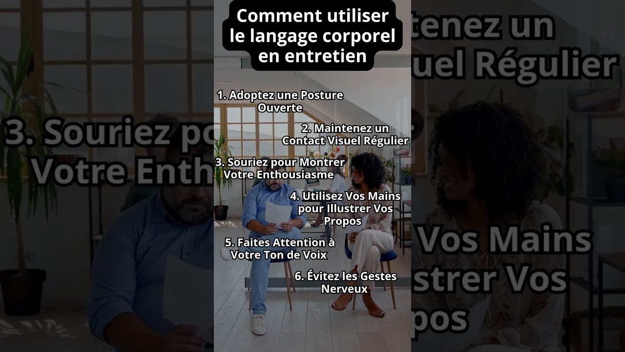 Comment utiliser le langage corporel en entretien 
