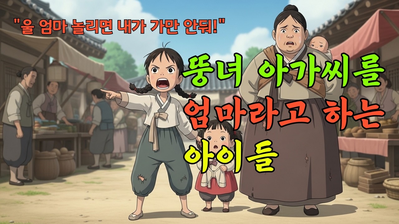 뚱녀 아가씨를 엄마라고 부르는 아이들