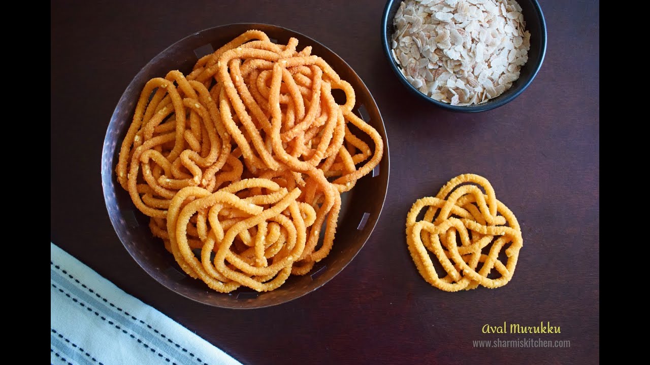 Aval Murukku Recipe | Instant Poha Murukku | Gokulashtami Special