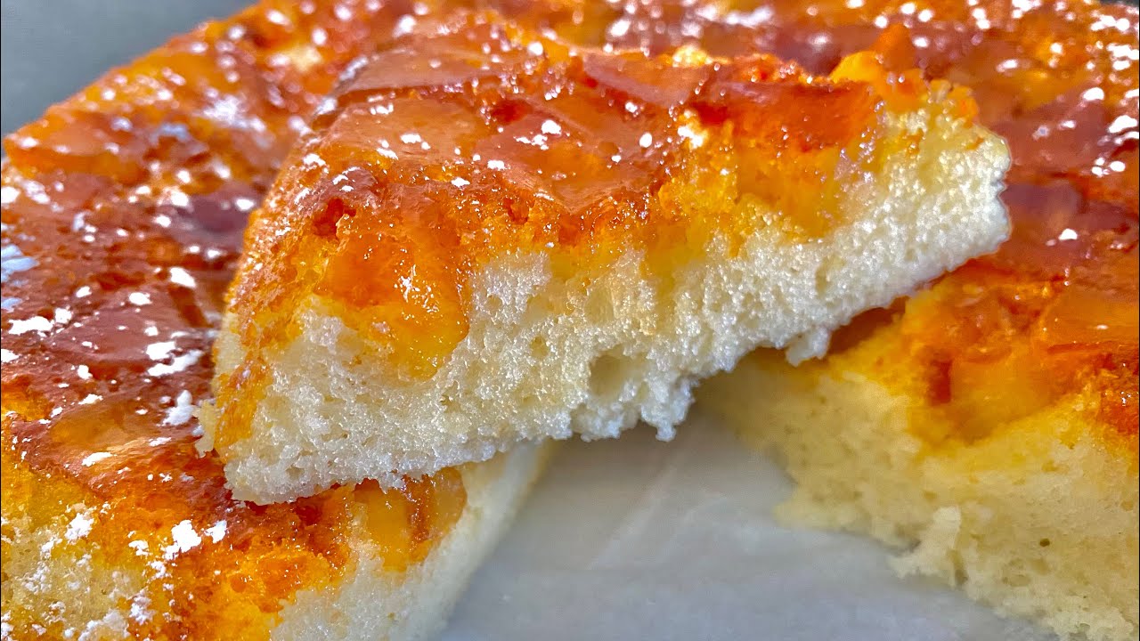 كيكة اسفنجية بدون فرن 🙌👍 بالتفاح معسل Moelleux sans four Cake aux pommes à la poêle