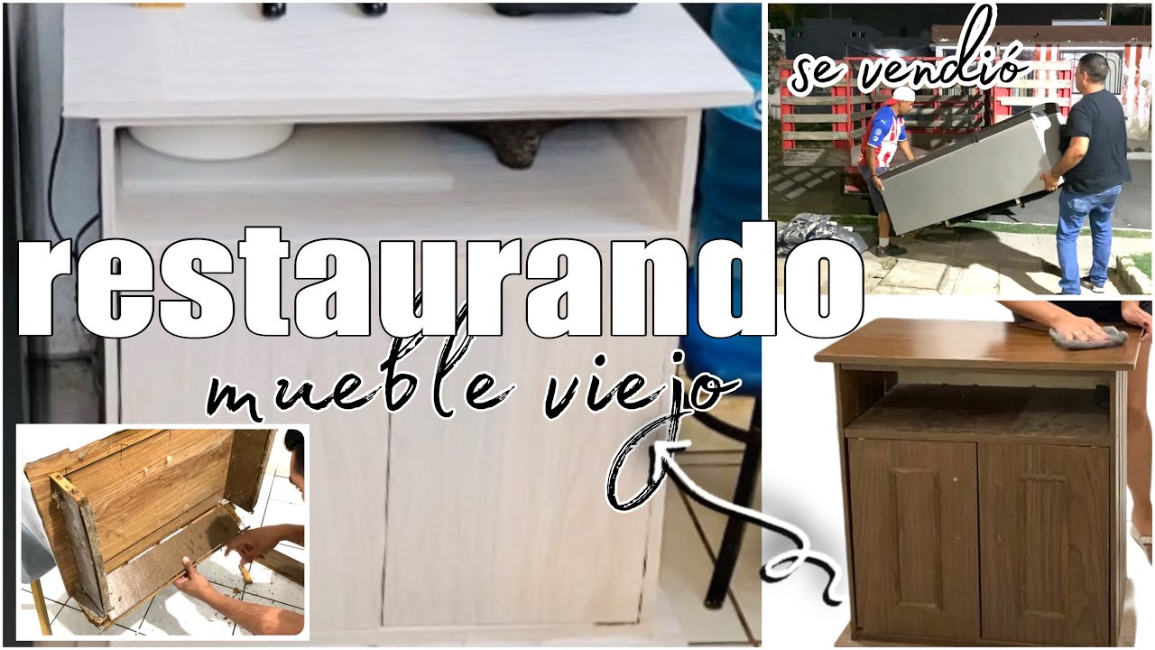 RESTAÚRE MUEBLE VIEJO PARA MI COCINA✅NO SALIÓ COMO ESPERABA❌NO GASTÉ🫰🏻VINIERON POR EL REFRI VIEJO
