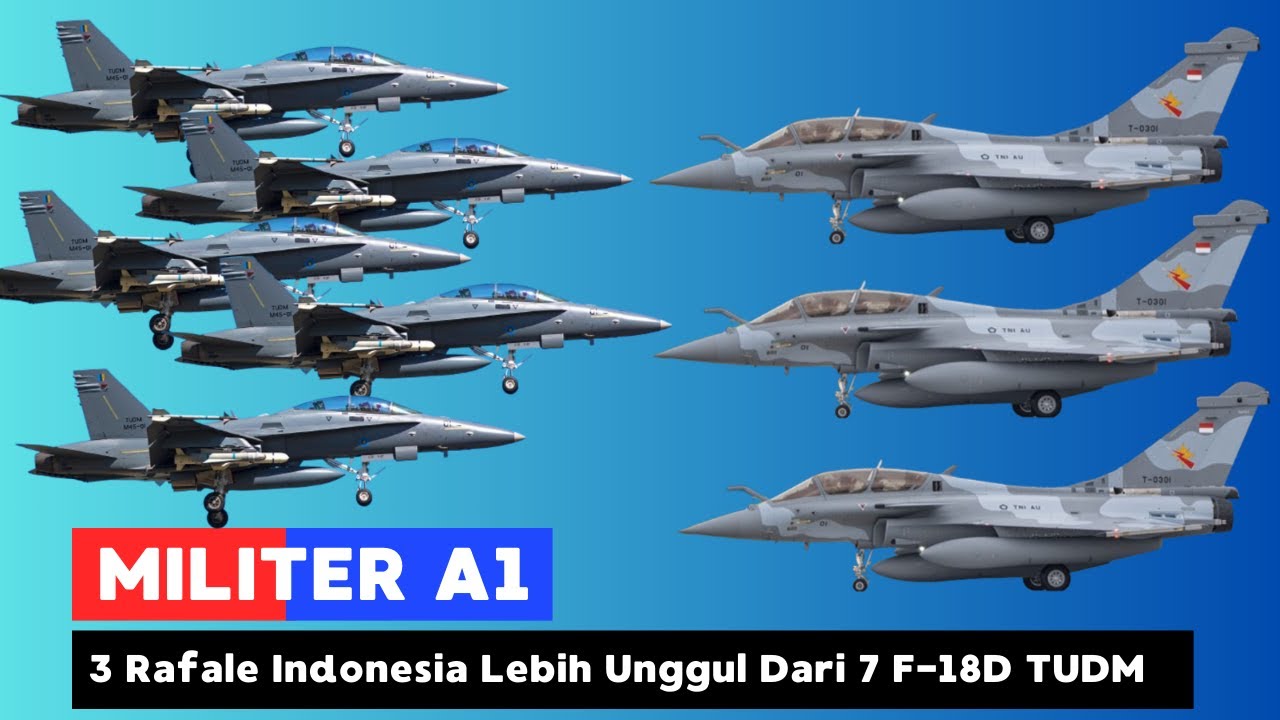 Bukan Kaleng-Kaleng! 3 Rafale Indonesia Ini Lebih Unggul Dibanding 7 F-18 Hornet Malaysia