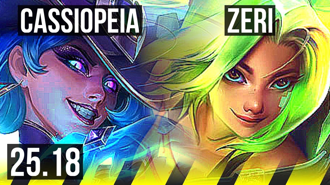 CASSIOPEIA & Taric vs ZERI & Lulu (ADC) | 600+ games | BR Challenger | 25.18