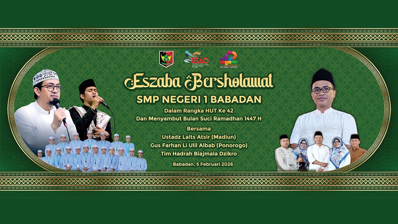 🔴LIVE... ESZABA Bersholawat SMP NEGERI 1 BABADAN Dalam Rangka HUT Ke 42