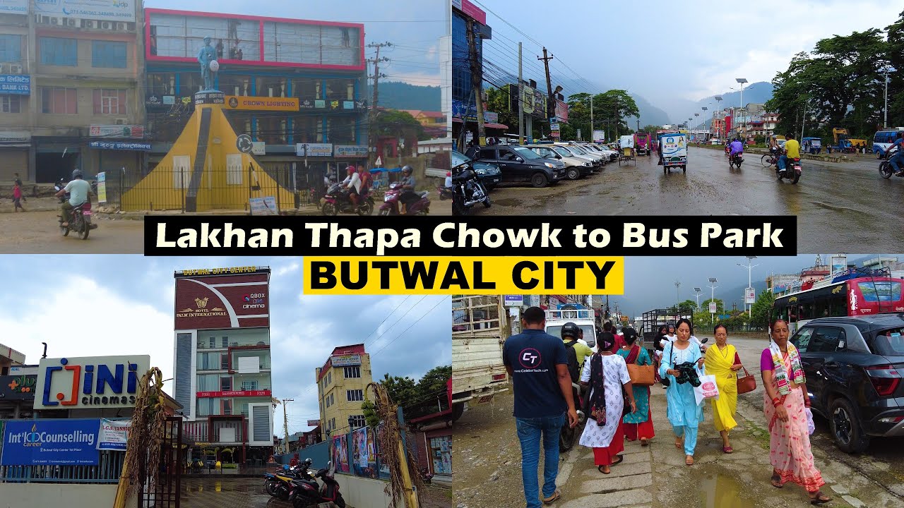 [4K🇳🇵] Butwal City Walk - Lakhan Thapa Chowk to Butwal Bus Park - Virtual Walking Tour 2022 Nepal