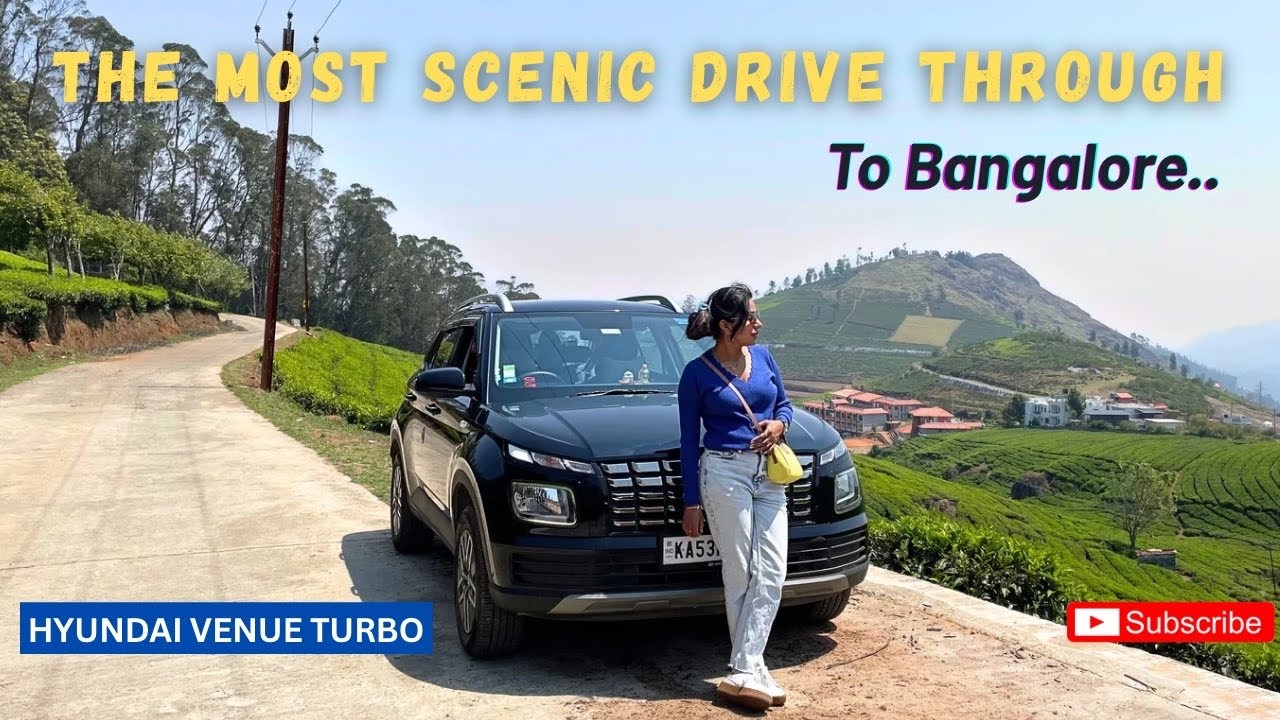 Ooty to Bangalore by Car via Gudalur | Hyundai Venue Turbo Hill Drive and overall Mileage🚘