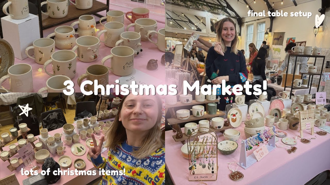 Doing 3 Christmas Markets in December | Ceramics Vlog