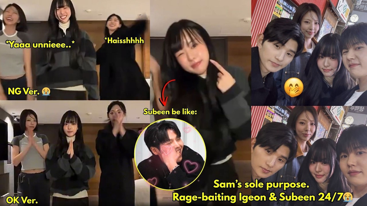 Sunghun with the girls and Heesun's phone recording him too🤣 Rage-baiting Igeon and Subeen 24/7 😭