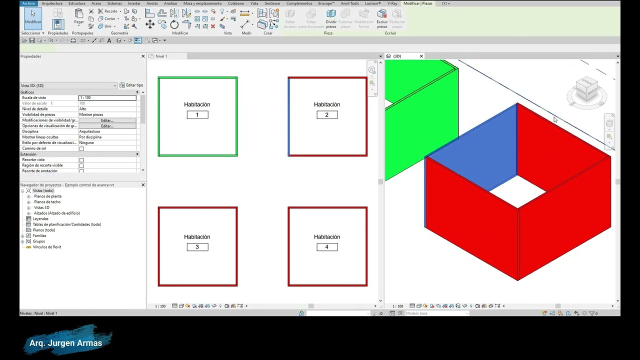 Revit: Modelo para avance de obra(fases)
