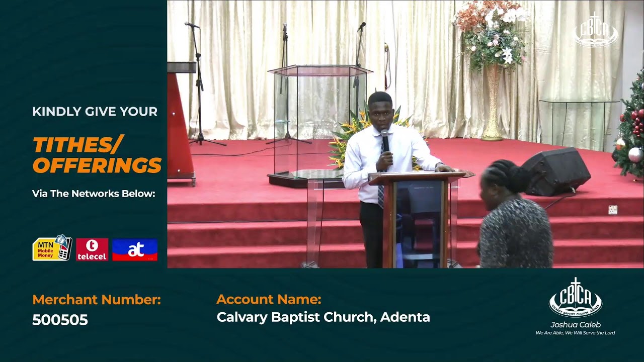 Welcome to Calvary Baptist Church Adenta, Wednesday Midweek Service 14th January 2026