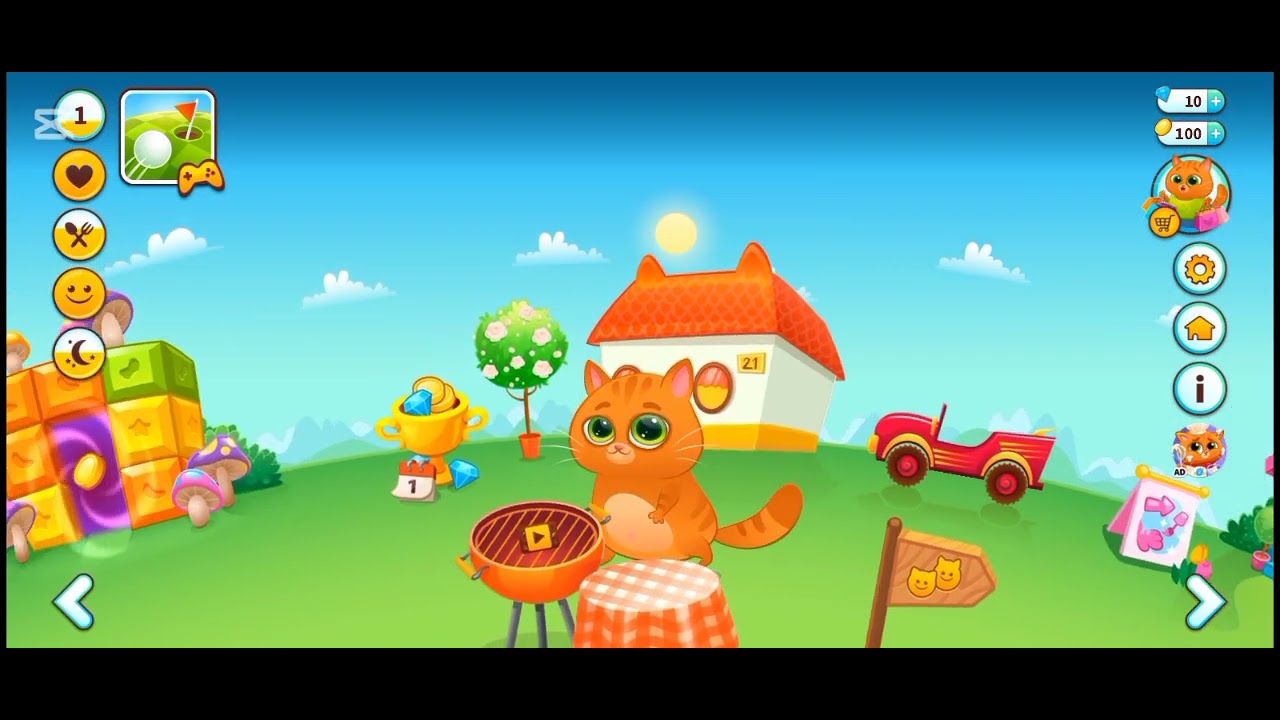 Игра Bubbu. Gameplay Bubbu. Уход за котом Bubbu