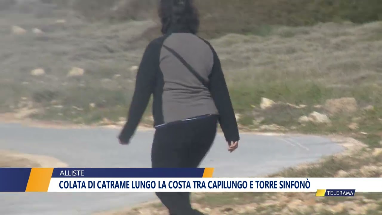 COLATA DI CATRAME LUNGO LA COSTA TRA CAPILUNGO E TORRE SINFONÒ
