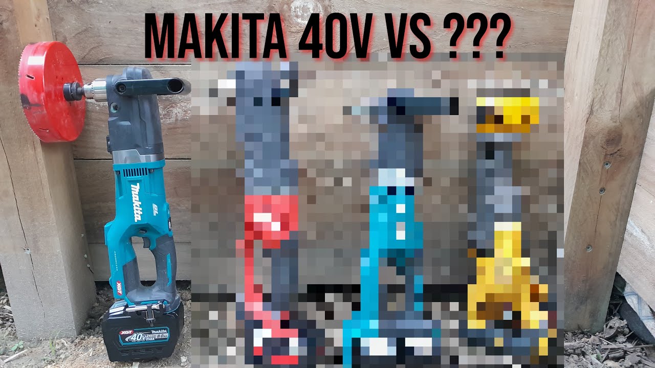 Makita 40v Right Angle Drill takes on the Milwaukee M18 Super Hawg... Who wins...?