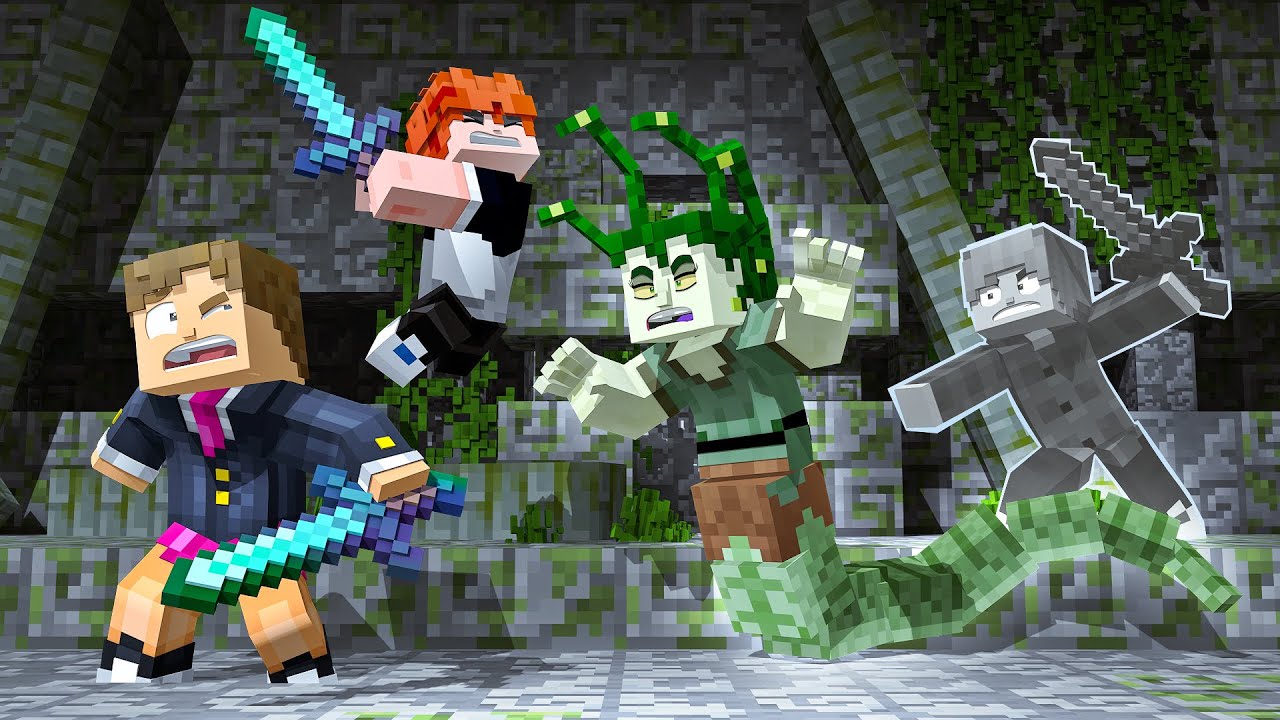 MEDUSA TRANSFORMOU MEU AMIGO EM PEDRA no MINECRAFT!