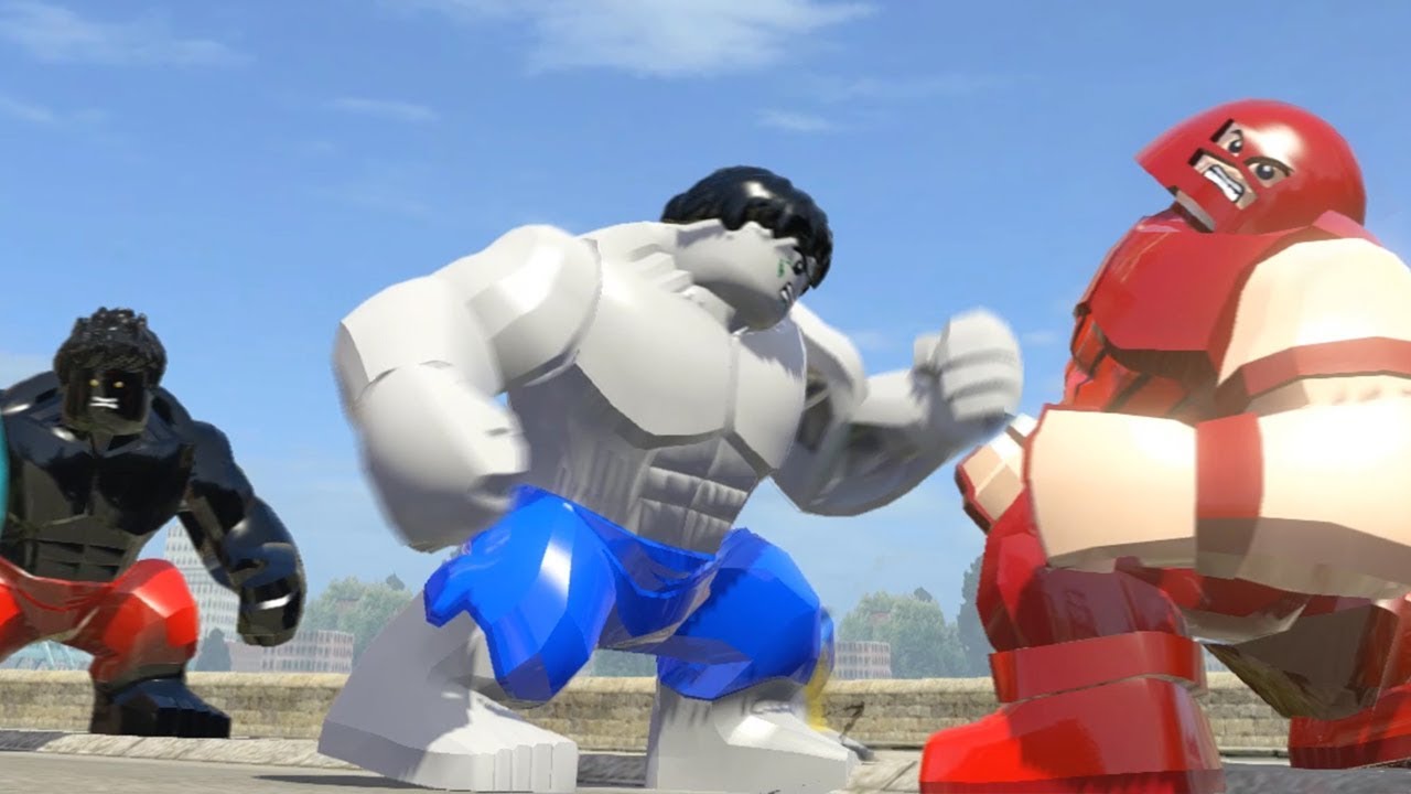 Hulk (Grey) vs Juggernaut vs Black Hulk (LEGO Marvel Super Heroes)