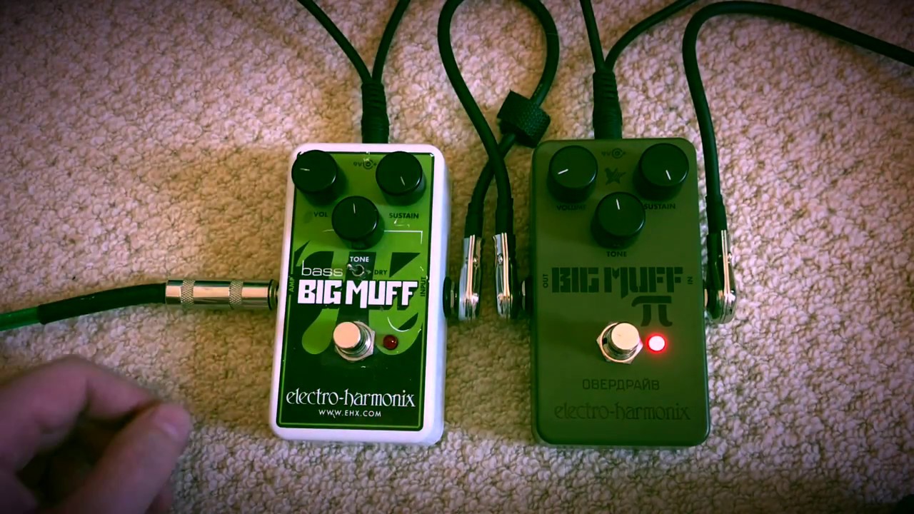 EHX Electro Harmonix Green Russian Big Muff - Quick Bass Demo VS the Nano Bass Big Muff