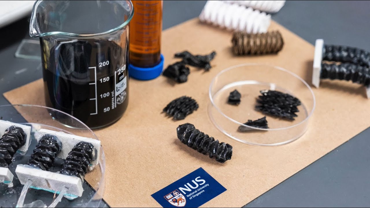 NUS researchers create new metallic material for flexible soft robots | #NUSInnovation