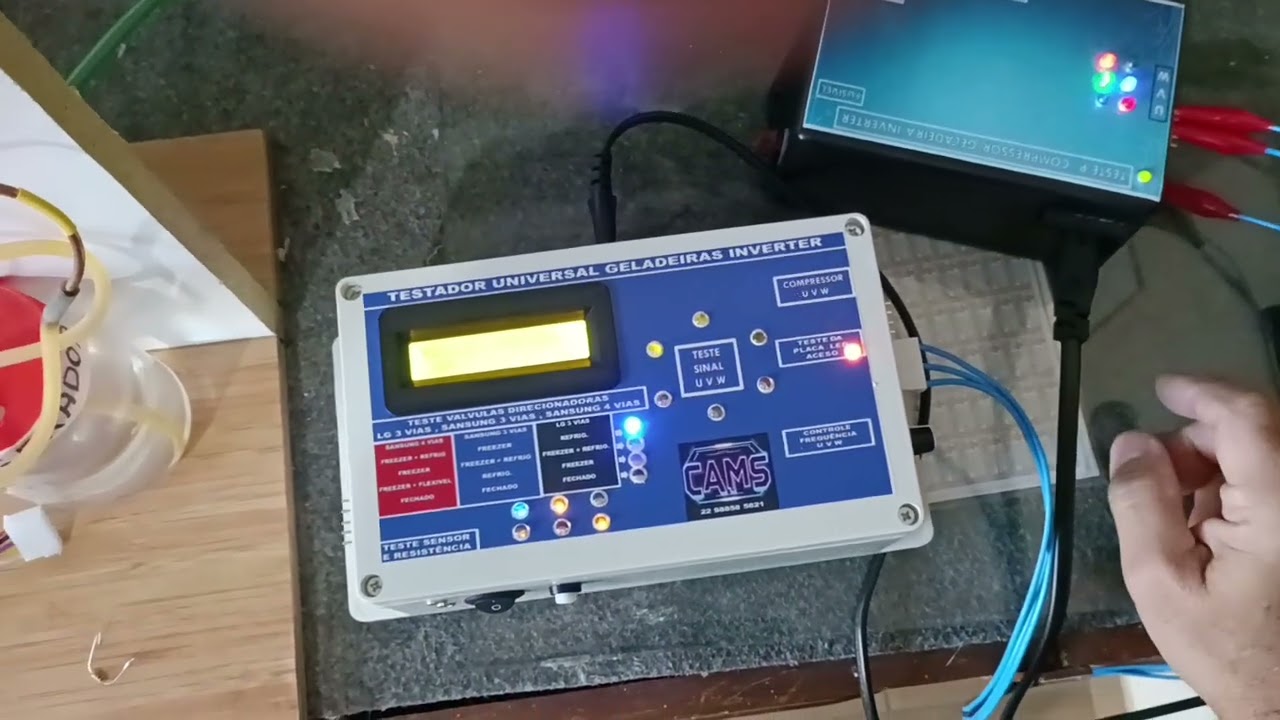Demostração do aparelho inverter trifásico , geladeira Residencial  .
