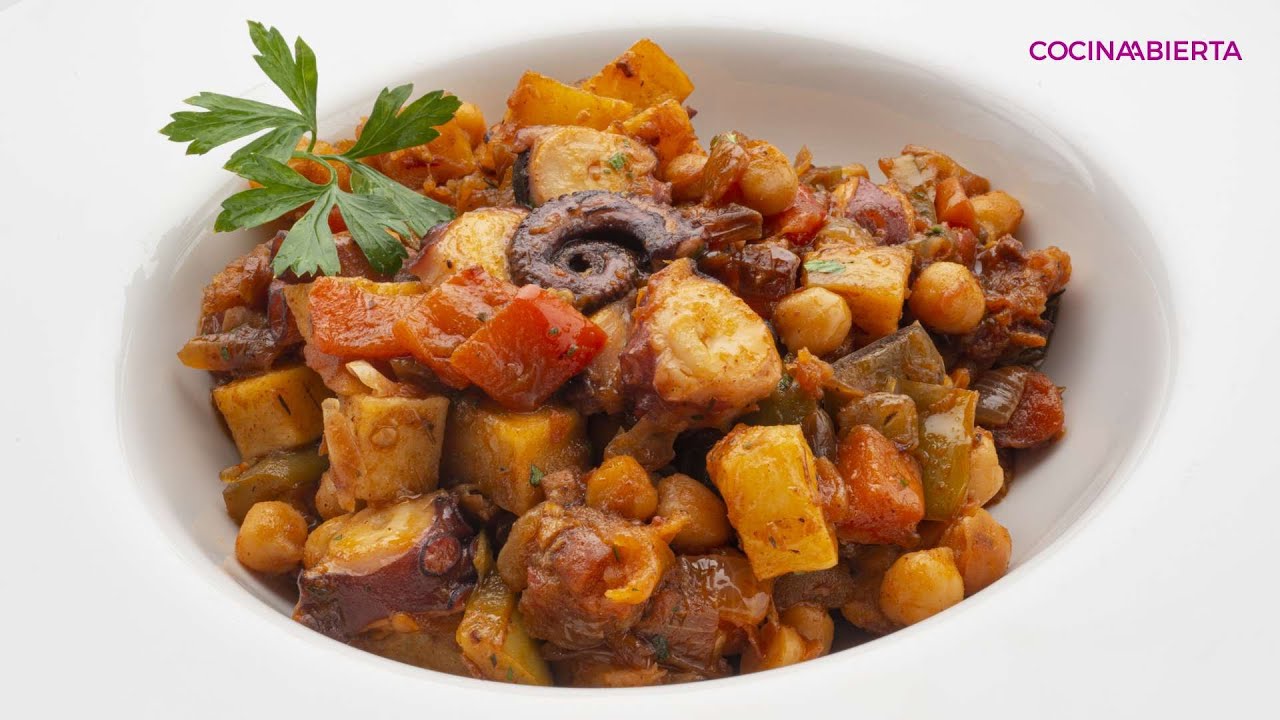 Ropa vieja de pulpo // Receta canaria en Cocina Abierta