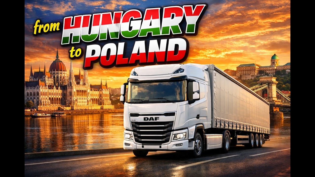 Truck Vlog - Last 2 Days of Work. Country Roads, Holes in Budapest, 4xUnloading, and Back to Poland.