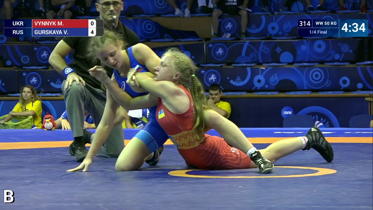1/4 WW - 50 kg: M. VYNNYK (UKR) v. V. GURSKAYA (RUS)
