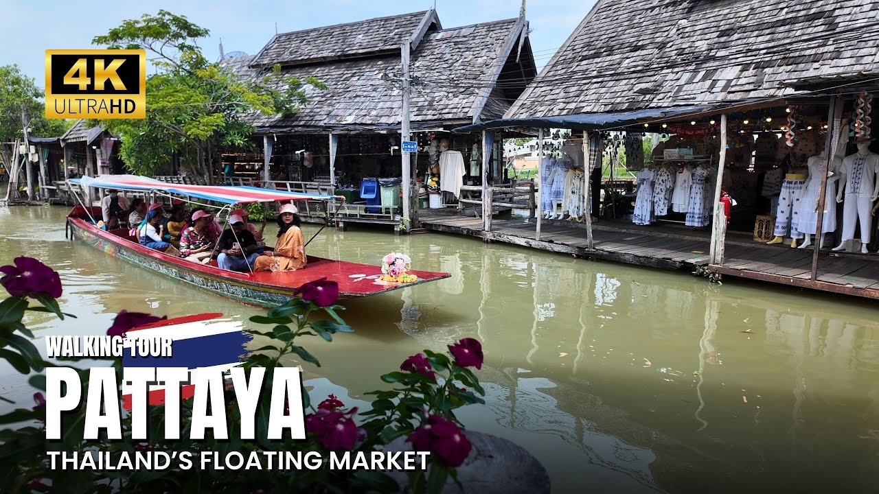 Is This Thailand’s Best Floating Market? 🇹🇭 Pattaya in Low Season | 4K Walking Tour