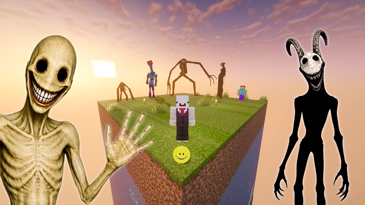 Я выжил со всеми хоррор-модами на ОДНОМ ЧАНКЕ в Minecraft [ПОЛНЫЙ ФИЛЬМ]