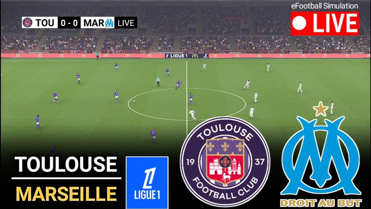 🔴LIVE- Toulouse vs Marseille l France Ligue 1 2026 l eFootball Pes 21 Simulation vidéo de jeu