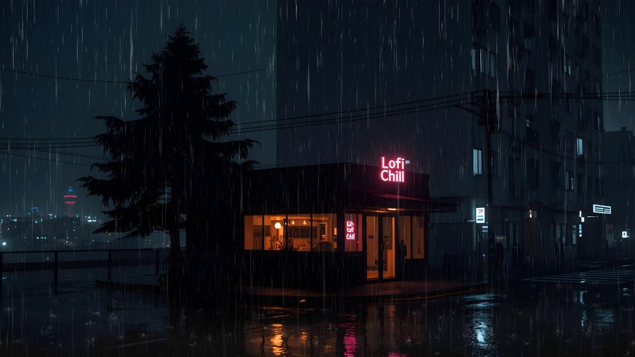 Late Night Anime Rain 🌙 Calm Lofi Music for Sleep & Relaxation