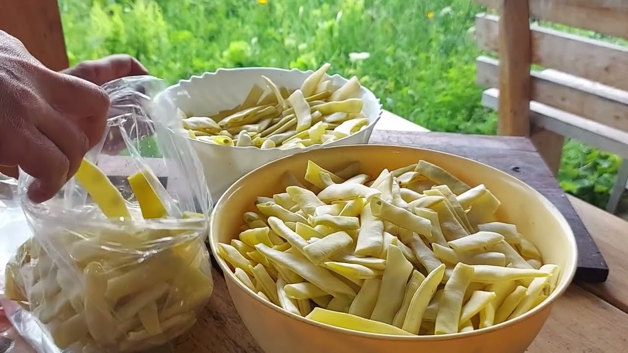 Зеленая фасоль в морозилке