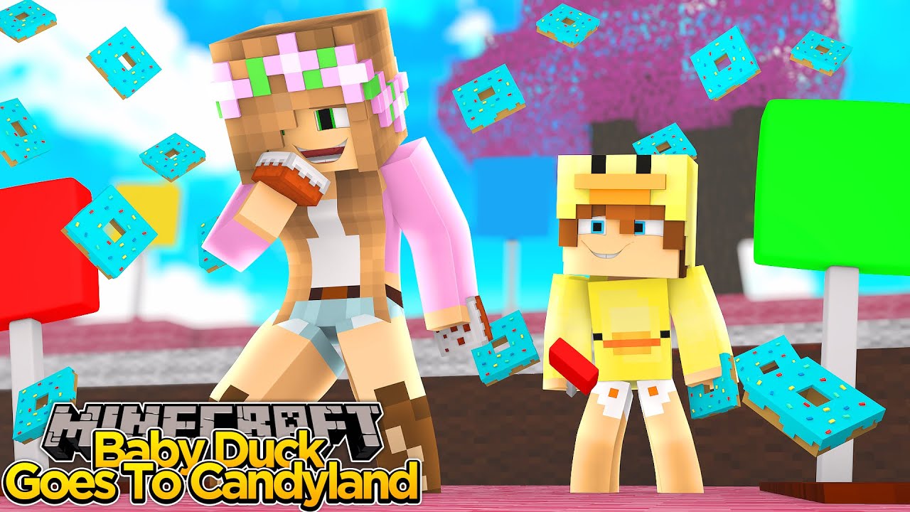 Minecraft - LITTLE KELLY & BABY DUCK GO TO CANDYLAND!