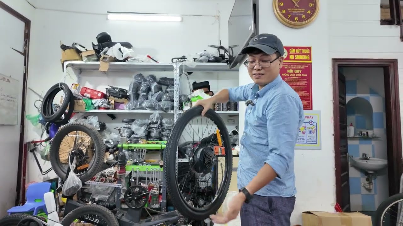 Hướng dẫn thay săm lốp và động cơ bánh sau cho xe đạp điện trợ lực