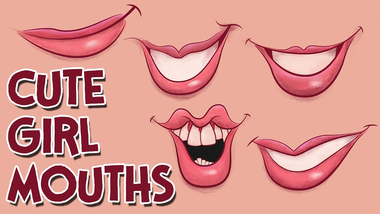 How to Draw Cute Girl Cartoon Mouths