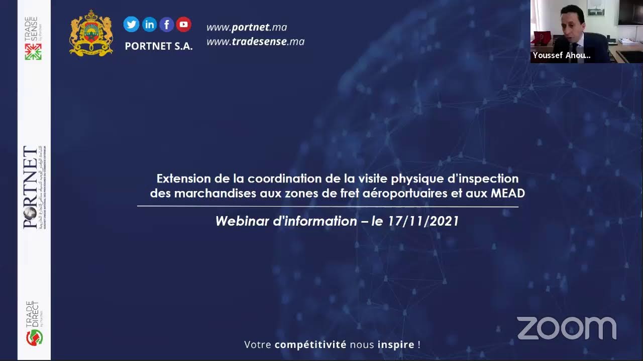 La coordination de la visite d’inspection via PortNet aux zones de fret aéroportuaires et aux MEAD