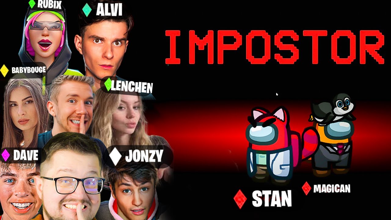 😍 Die BESTE IMPOSTER RUNDE gegen 11 Content Creator Among Us XXL Battle mit Alvi, Magican, Mexify