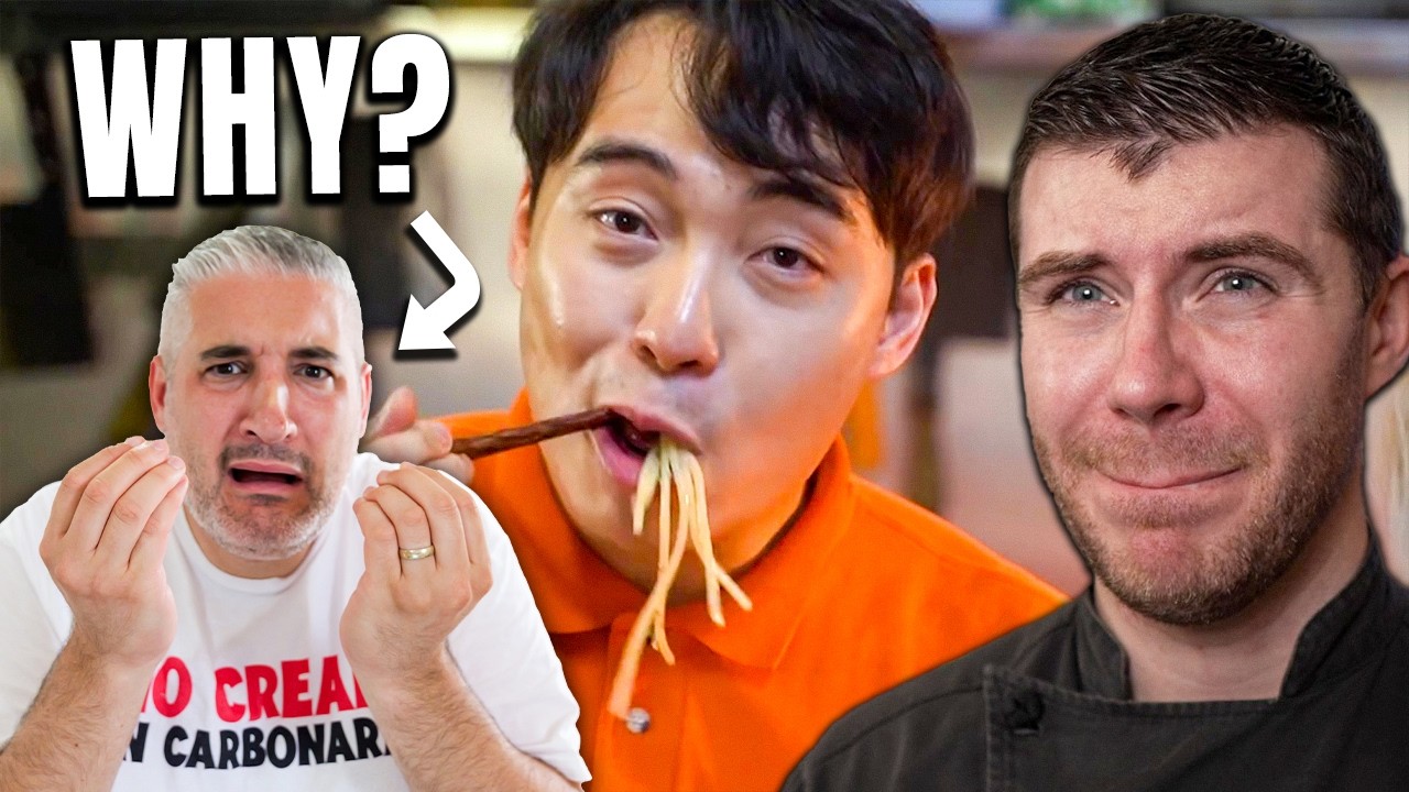 Pro Chef Reacts… To Uncle Roger’s INSANE Carbonara for Vincenzo?!