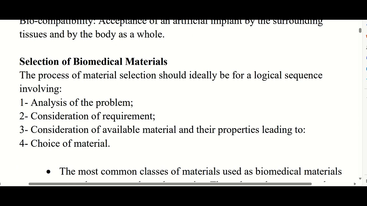 Characteristics Of Ideal Materials For Dental Implant