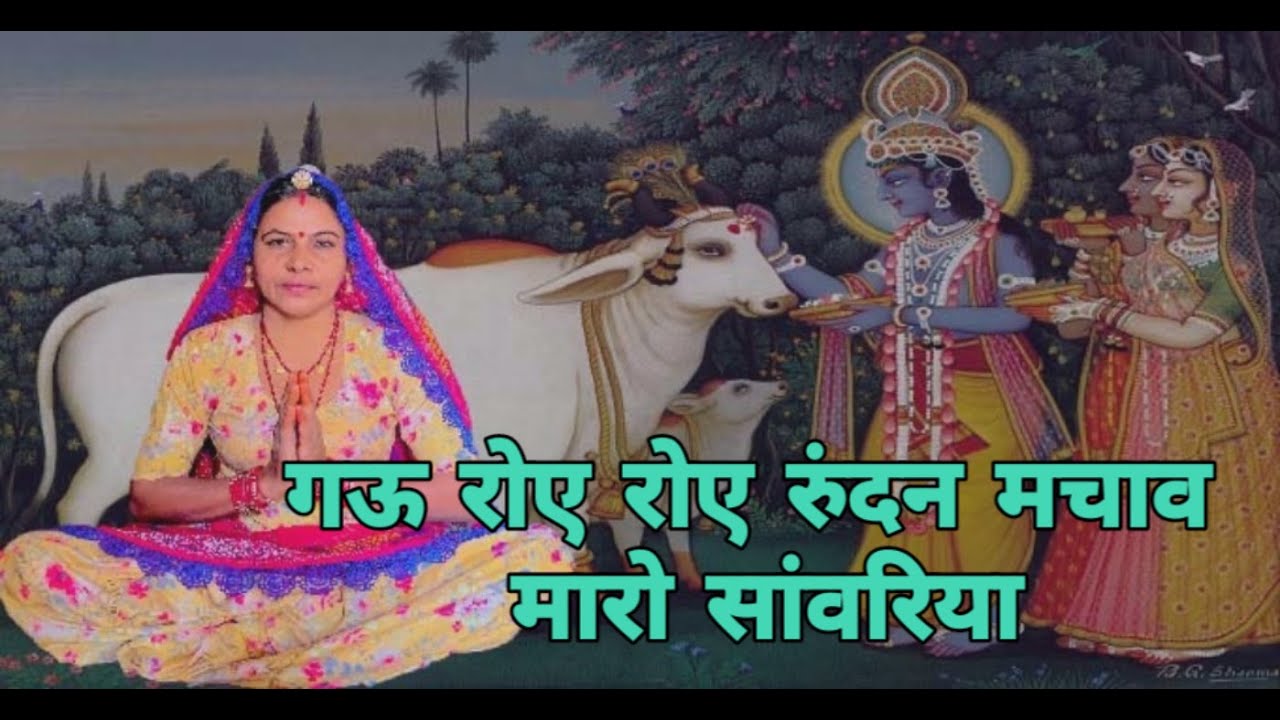 गऊ रोए रोए रुंदन मचाव मारो सांवरिया कद आव मारो सांवरिया कद आव मान गंगा घाट पर ले जाव।। गऊ भजन