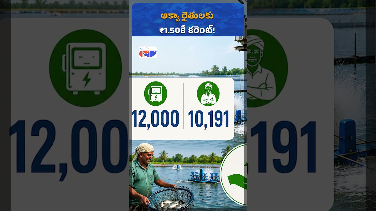 AP Aqua Power Subsidy Update | ₹1.50 Per Unit Electricity for Aqua Farmers | Fishery News Telugu