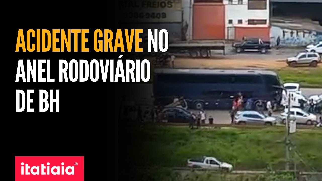 ÔNIBUS DESGOVERNADO CAUSA ACIDENTE GRAVE NO ANEL RODOVIÁRIO DE BELO HORIZONTE NESTA SEXTA (29)