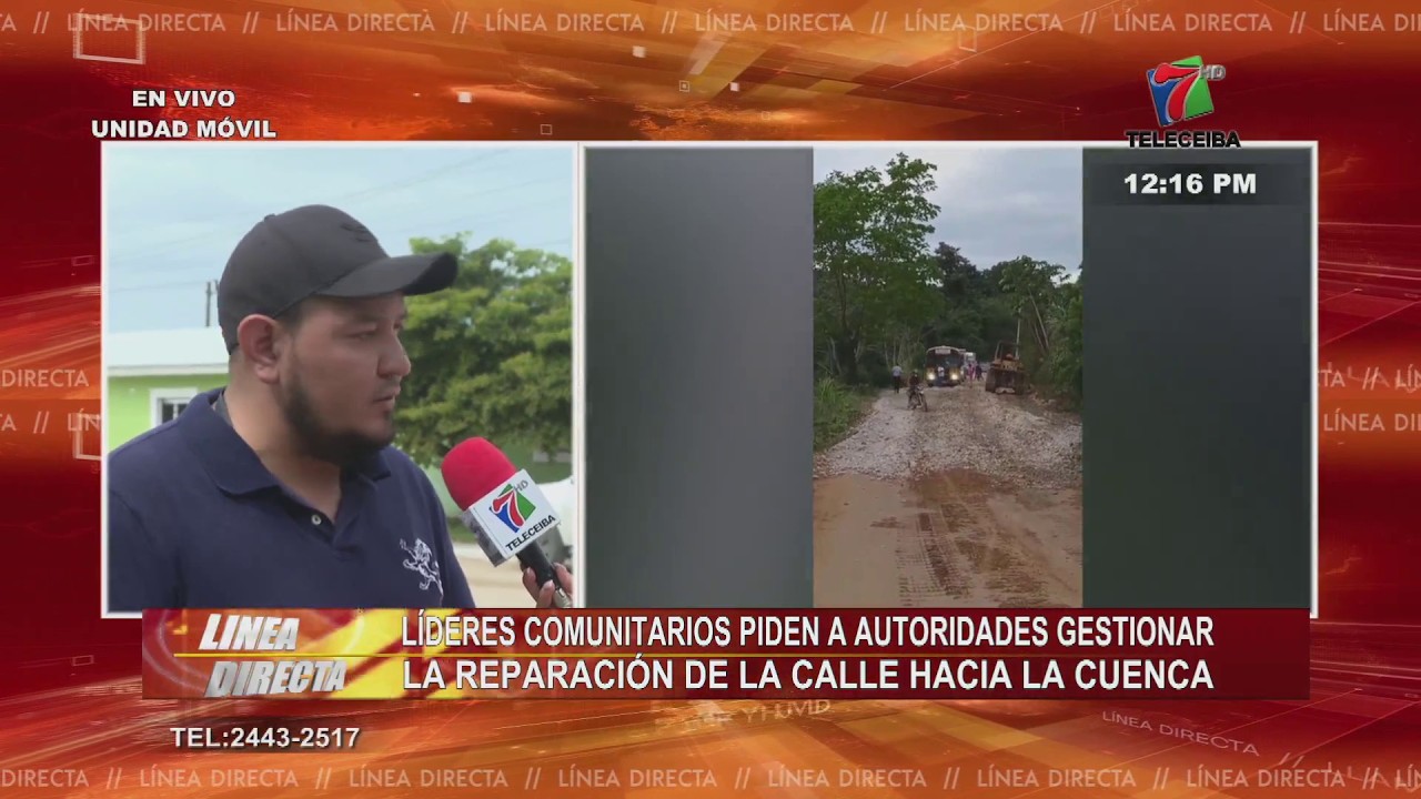 Líderes comunitarios de la Cuenca del Cangrejal piden autoridades gestionar reparación de calle